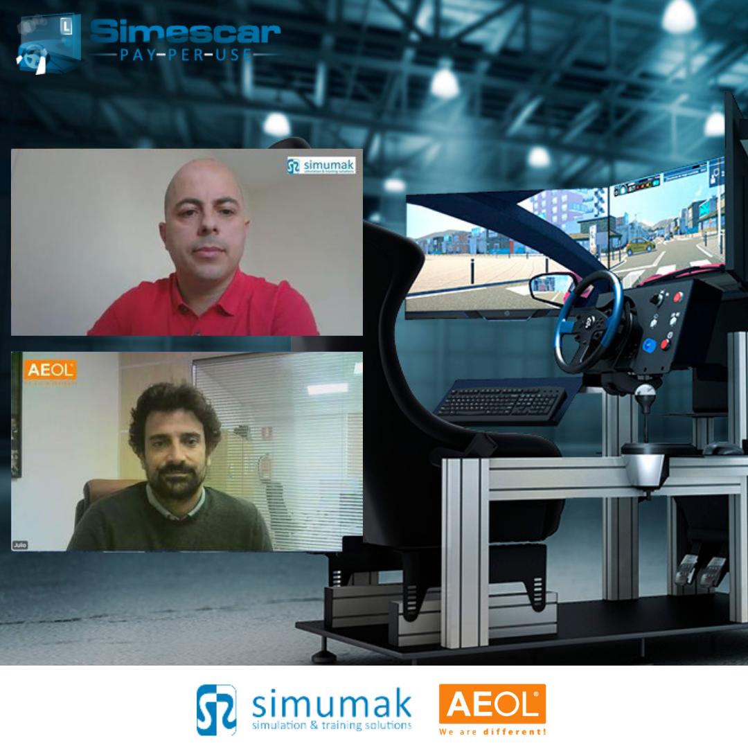 Nuevo acuerdo de Simumak con AEOL en simuladores para autoescuelas